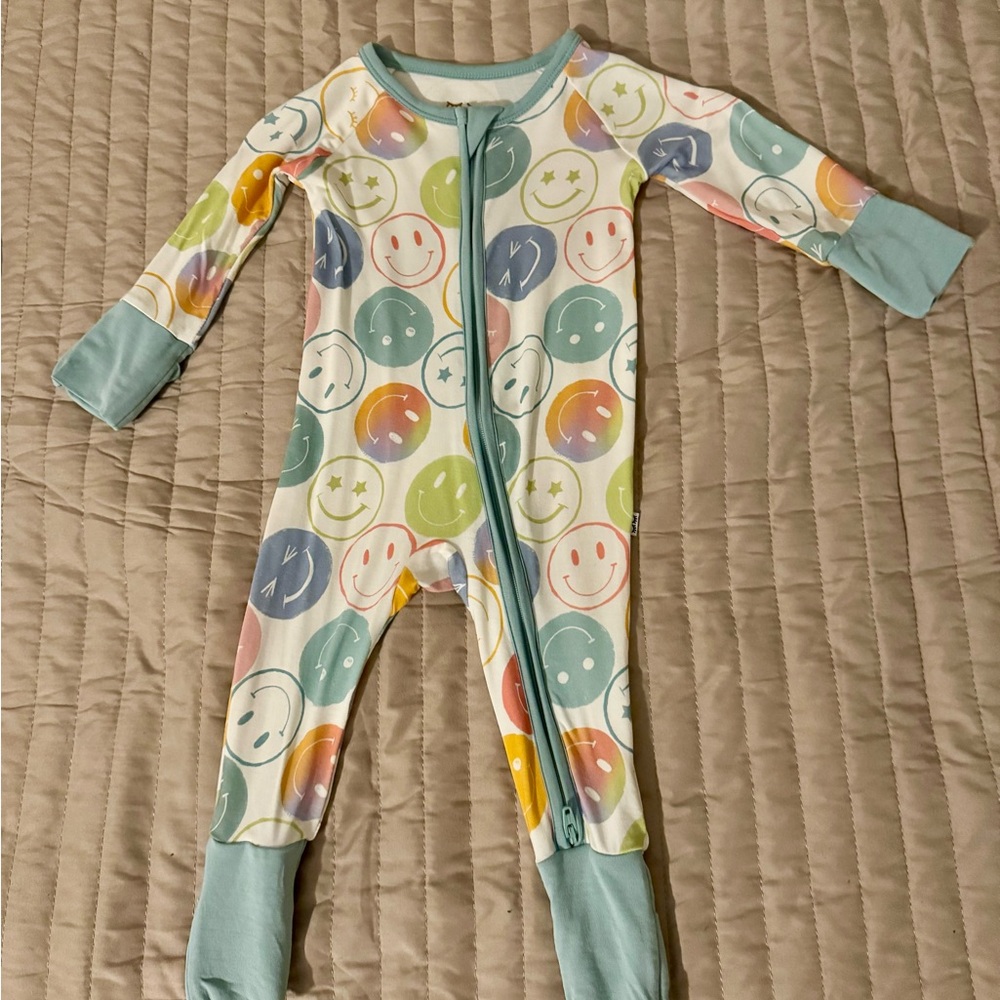 NWOT Little Sleepies Positive Vibes Zippy